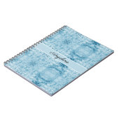 青と白の羽のパターン、カスタマイズ可能 ノートブック (左側)