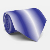 青と白の背ストライプの景 ネクタイ (ロール)