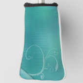 青と白の背景パターゴルフヘッドカバー ゴルフヘッドカバー (回転90)