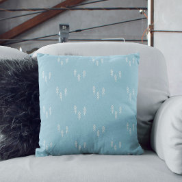 青と白の腰枕のクリスマスツリー クッション