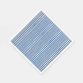 青と白の航海のストライプ スタンダードランチョンナプキン (角)