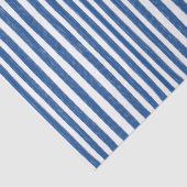 青と白の航海のストライプ 薄葉紙 (詳細)