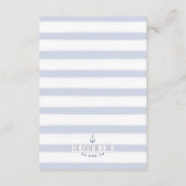 青と白の航海の結び目結婚の詳細 エンクロージャーカード (裏面)