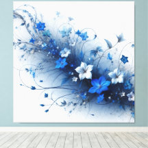 青と白の花のつる