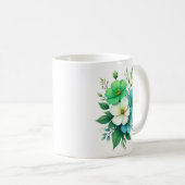 青と白の花のブーケ-57453 コーヒーマグカップ (正面右)