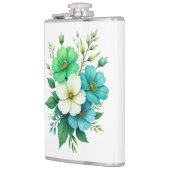 青と白の花のブーケ-57453 フラスク (左)