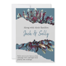 青と白の花の結婚式