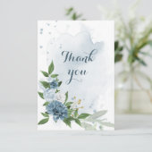 青と白の花の緑 サンキューカード (スタンド正面)