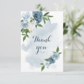 青と白の花の緑 サンキューカード (スタンド正面)