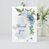 青と白の花の緑 サンキューカード (スタンド正面)
