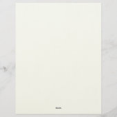 青と白の花の飾り角の文房具ペーパー レターヘッド (裏面)