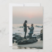 青と白の花写真チノワーズ風結婚式 招待状 (裏面)