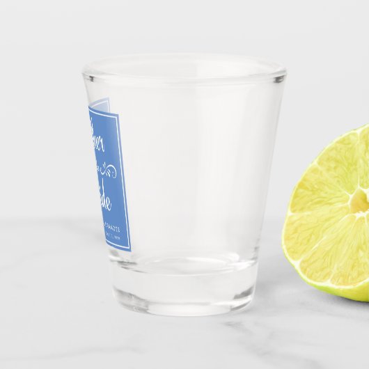 青と白の花嫁の父 ショットグラス (右)