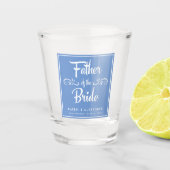 青と白の花嫁の父 ショットグラス (正面)