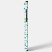 青と白の花柄の水彩バラの花 Case-Mate iPhoneケース (裏面 / 左)