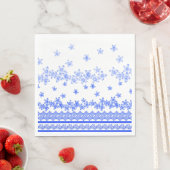 青と白の花柄デザイン、 スタンダードランチョンナプキン (インサイチュ)