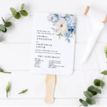 青と白の花結婚式 プログラム