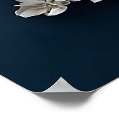 青と白の花 ポスター (角)