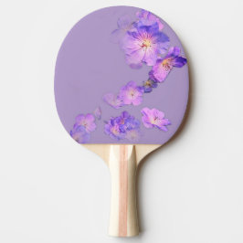 青と白の花 卓球ラケット