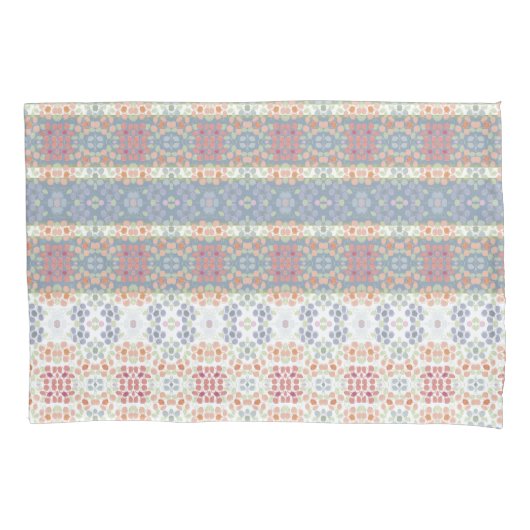 青と白の花 枕カバー (正面左)