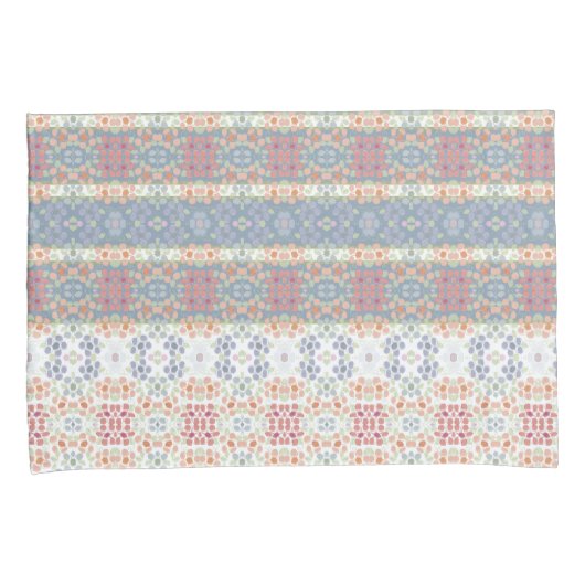 青と白の花 枕カバー (正面右)