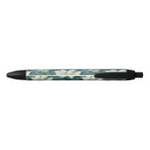 青と白の花 黒ボールペン (裏面)