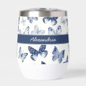 青と白の蝶モノグラム (正面)