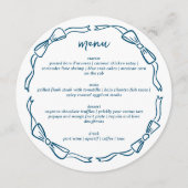青と白の蝶結びイラスト枠メニュー メニュー (正面)