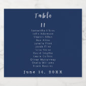 青と白の表結婚番号 スパークリングワインラベル (シングルラベル)