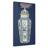 青と白の装飾用アジアの壷 クリップボード (右)