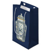 青と白の装飾用アジアの壷 スモールペーパーバッグ (正面アングル)