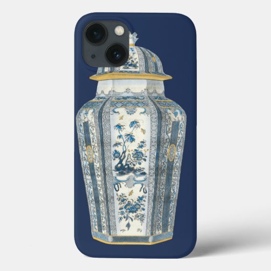 青と白の装飾用アジアの壷 Case-Mate iPhoneケース (裏面)