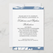 青と白の記念日 招待状 (裏面)