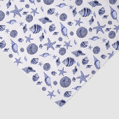 青と白の貝殻ティッシュペーパー 薄葉紙 (詳細)