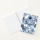 青と白の貝類沿岸デザイン名 ノートブック (内部)