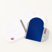 青と白の質感を持つミニマリストアート ノートブック (内部)