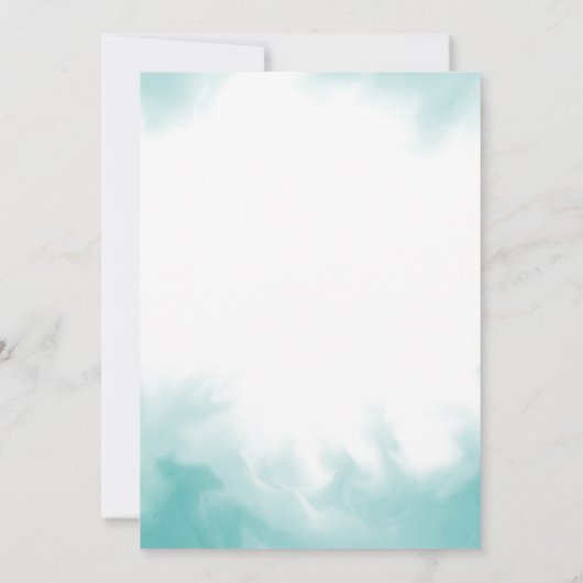 青と白の赤モダンちゃんシャワー 招待状 (裏面)