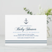 青と白の赤航海のちゃんシャワー招待状 招待状 (スタンド正面)
