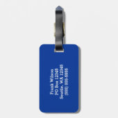 青と白の輪モノグラム ラゲッジタグ (裏面縦)