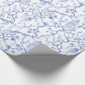 青と白の陳腐なラッピング紙 ラッピングペーパー (角)