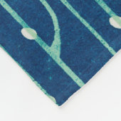 青と白の雨水滴ブランケット フリースブランケット (角)