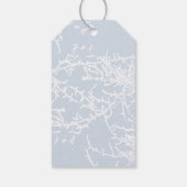 青と白の雪の枝の休日 ギフトタグ (裏面)