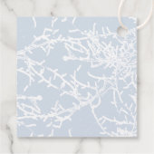 青と白の雪の枝の休日 フェイバータグ (裏面)