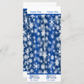 青と白の雪の結晶ブックマーク(2)好意 (正面/裏面)