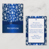 青と白の雪片エンクロージャカード エンクロージャーカード (正面/裏面)