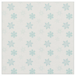 青と白の雪片パターン ファブリック