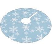 青と白の雪 ブラッシュドポリエステルツリースカート (アングル)