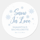 青と白の雪 愛のウィンタバチェロレッテ ラウンドシール (正面)