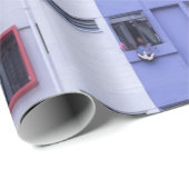 青と白の高層建物 ラッピングペーパー (ロールコーナー)