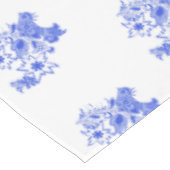 青と白の鳥とエデルワイスのパターン テーブルクロス (アングル)